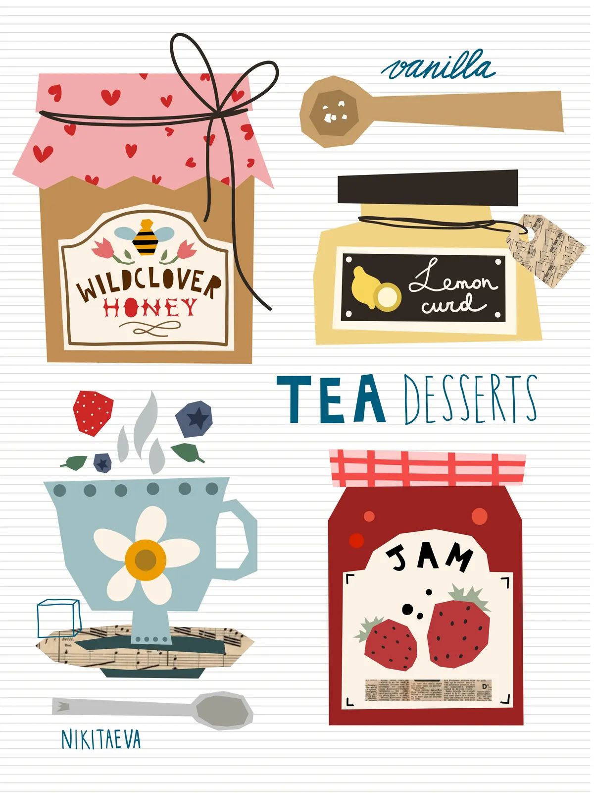 Обложка проекта «Постер "Tea Desserts"»