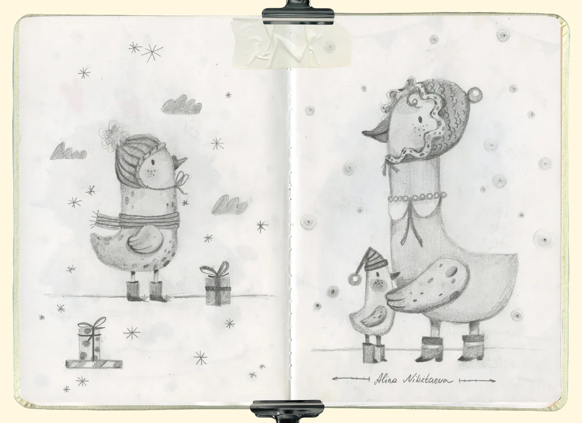 Cover image for Sketchbook "Winter Story"