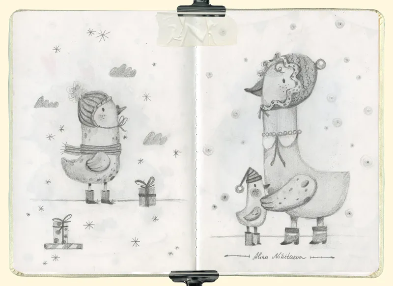 Cover image for Sketchbook "Winter Story"