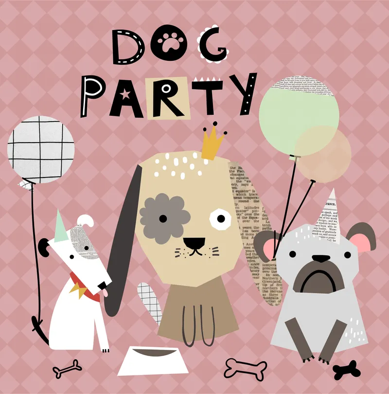Postcard "Dog Party"