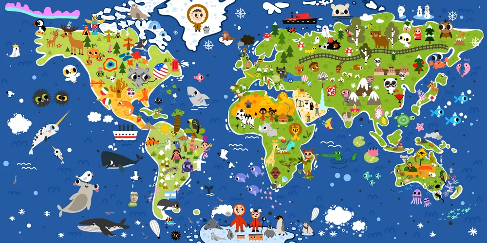 The world map