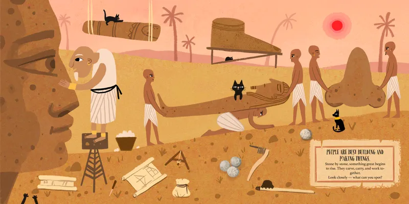 Cover image for Illustration "Building Pyramids"