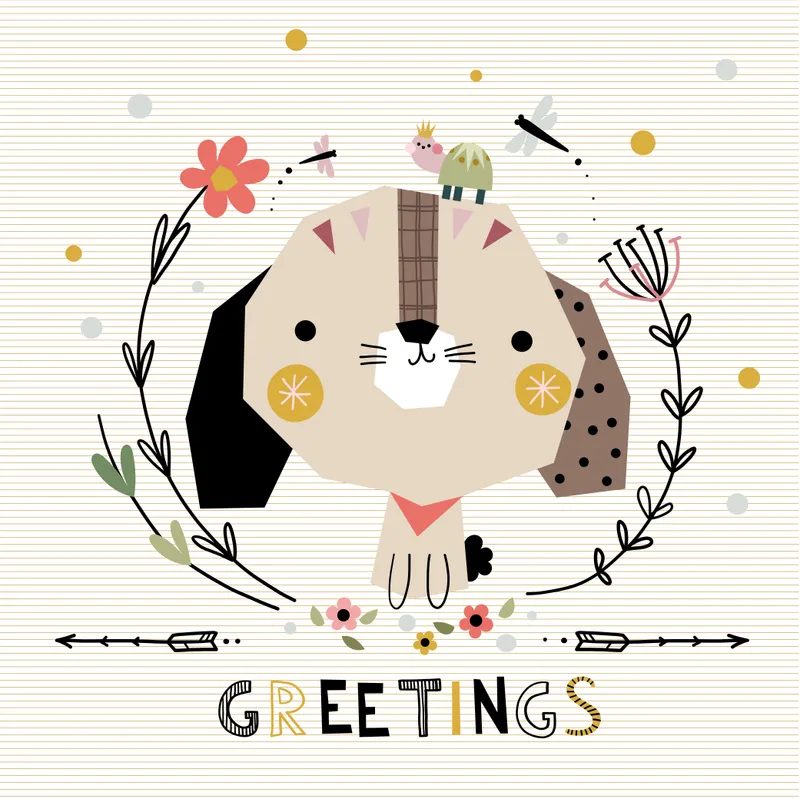 Postcard "Greetings"'